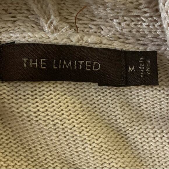 Brown Leather Belted Sweater Medium The Limited Vintage Y2K  Classic Cream - Picture 7 of 12